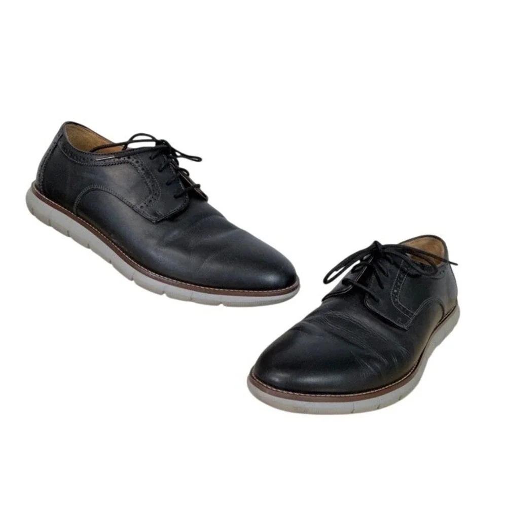 Johnston & Murphy Men's Black Leather Lace-Up Shoes Size 11.5 M‎